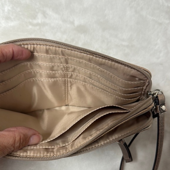Coach Tan and Pink Signature Wristlet Clutch - Picture 7 of 15